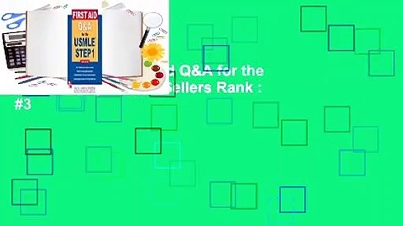 Full Version  First Aid Q&A for the USMLE Step 1  Best Sellers Rank : #3
