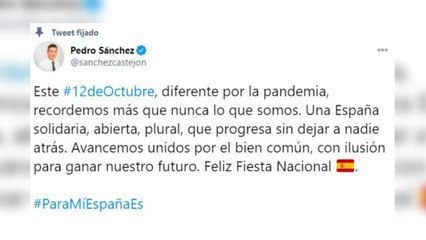 Sánchez pide "avanzar unidos por el bien común" en el Día de la Hispanidad