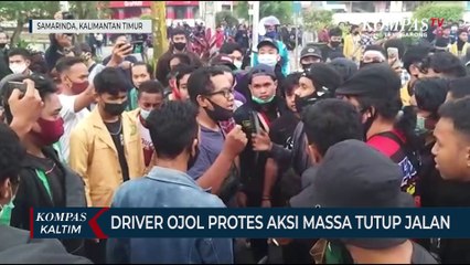 Driver Ojol Protes Aksi Massa Tutup Jalan