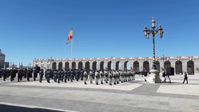 Homenaje a los caídos en el Patio de la Armería del Palacio Real por el Día de la Fiesta Nacional