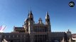 La Patrulla Águila dibuja la bandera de España aunque una de las bandas sale blanca en vez de roja