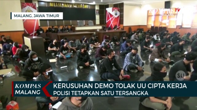 Polisi Tetapkan Satu Tersangka Kerusuhan Demo Tolak UU Cipta Kerja di Malang