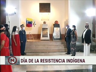 Con izada de Bandera Nacional Venezuela inicia actos para conmemorar Día de la Resistencia Indígena
