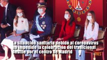Los Reyes presiden junto a sus hijas una Fiesta Nacional diferente