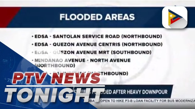#PTVNewsTonight | Metro Manila streets flooded after heavy downpour