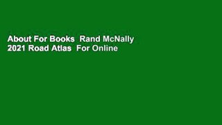 About For Books  Rand McNally 2021 Road Atlas  For Online