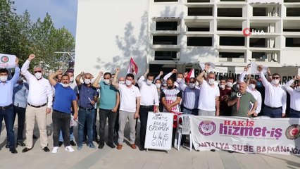 Antalya Büyükşehir Belediyesi önündeki grev 445 gündür devam ediyor
