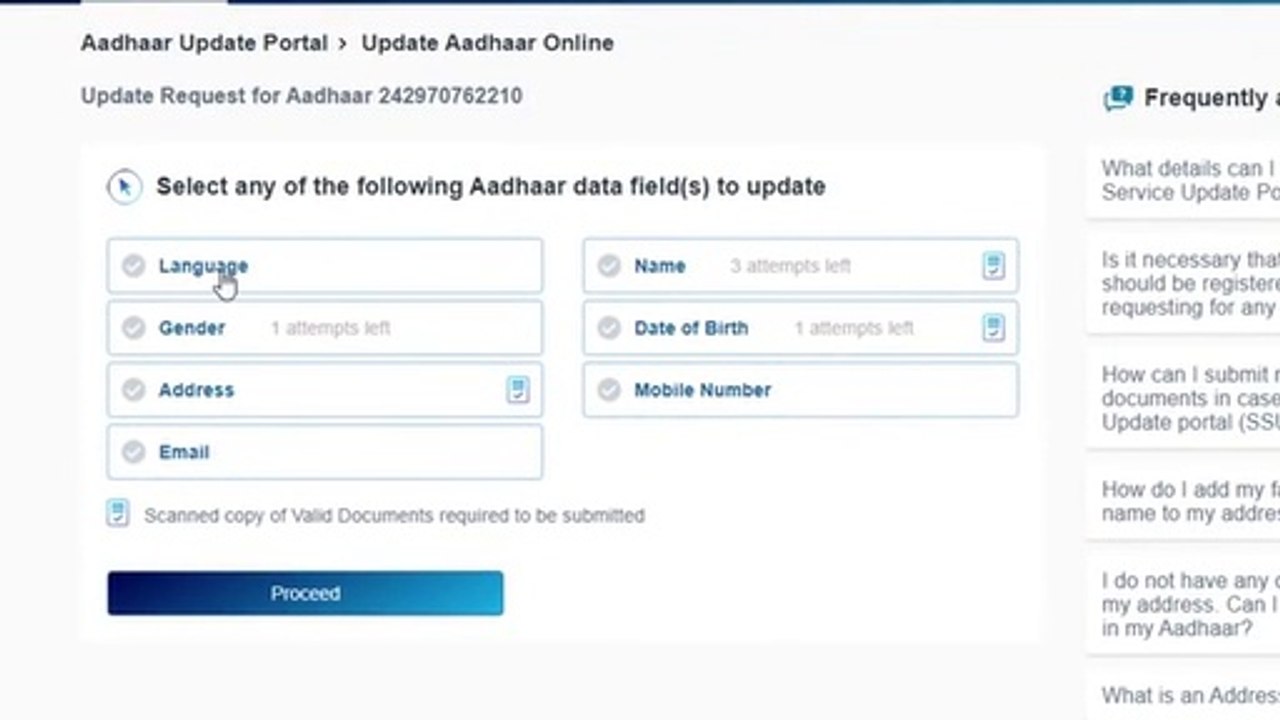 Change Date of Birth in Aadhar Card Online - change name in aadhar card online _ Aadhar Card Update(360P)