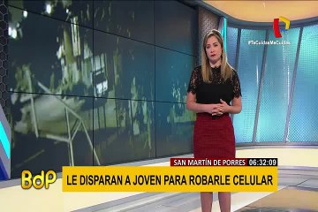 Hampones disparan y roban celular a joven en la puerta de su casa en SMP