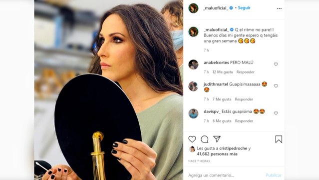Malú reaparece radiante en redes sociales