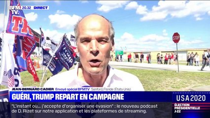 Les supporters de Donald Trump impatient de le revoir depuis pour son premier meeting depuis qu'il a contracté le Covid-19