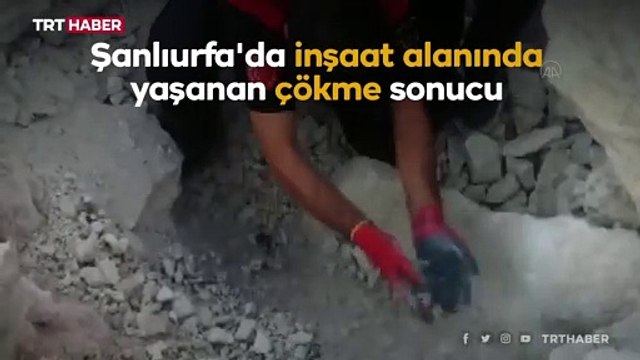 Toprak ve kaya yığınının altında kalan yavru köpek kurtarıldı
