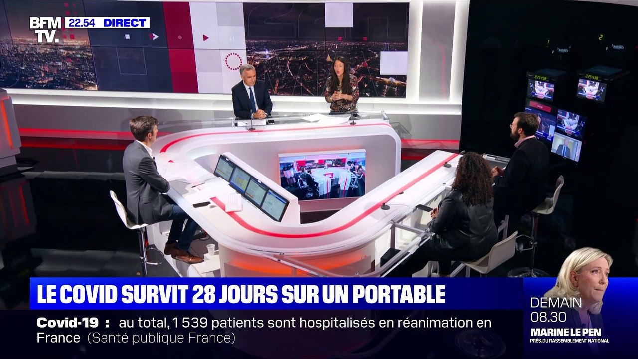Le plus de 22h Max: Le Covid survit 28 jours sur un portable - 12/10