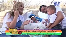 'La Suka' celebró con una sesión de fotos el primer mes de su segundo bebé