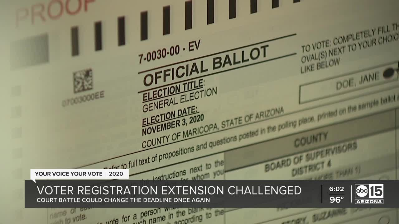 Arizona voter registration extension challenged