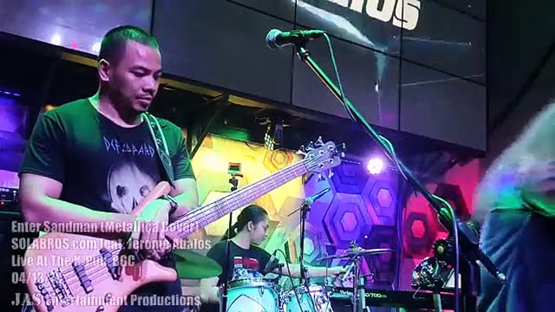 Enter Sandman Metallica Cover By Jerome Abalos Live Phillipines Video Dailymotion