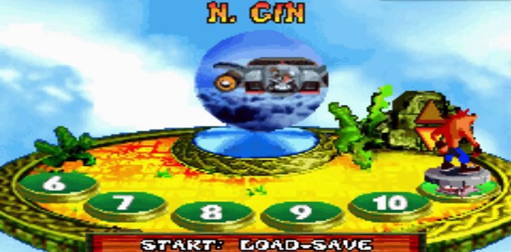 Crash Bandicoot : The Huge Adventure - N. Gin Level - Game Boy Advance GBA