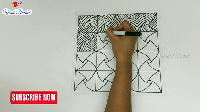 Zentangle Pattern | Easy Zentangle Art | How to draw Zentangle patterns | Art Therapy | #9 | Viral Rocket