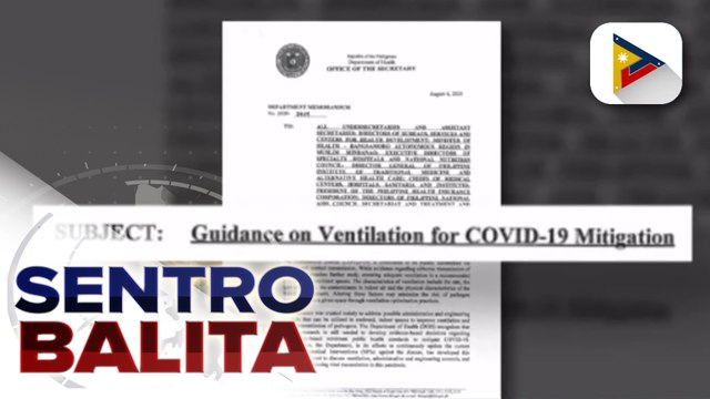 Guidelines para sa maayos na ventilation sa enclosed spaces, inilabas ng DOH