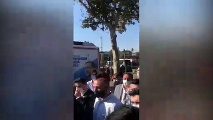 Meral Akşener’in grup konuşmasının meydanda yayınlanmasına polis engeli