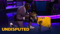 Shannon Sharpe celebrates LeBron & the Lakers' NBA title with a special guest