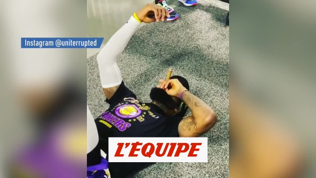 LeBron James a bien fêté le titre des Lakers - Basket - NBA - WTF