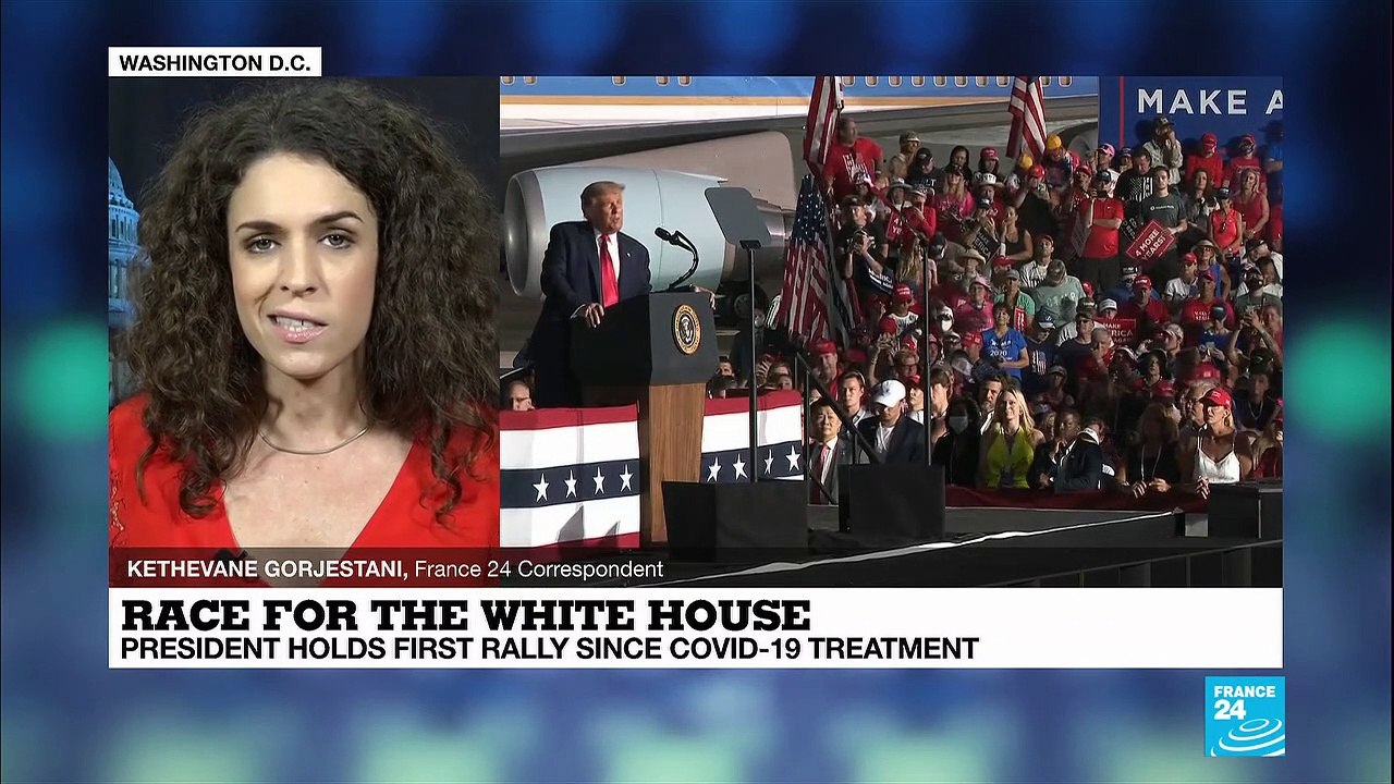 Race for the White House: Trump holds first rally since Covid-19 treatment