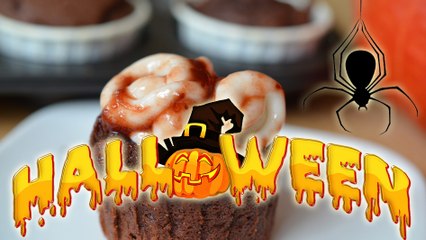 Cupcakes sanglants  à la cervelle  pour Halloween