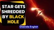 Star gets shredded by supermassive black hole | Oneindia News