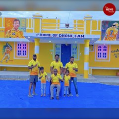 CSK fan paints house yellow in tribute to Chennai team and Dhoni