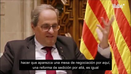 Quim Torra 'clava' al tramposo Sánchez: "No tiene problema en aliarse con quien sea con tal de continuar siendo presidente"