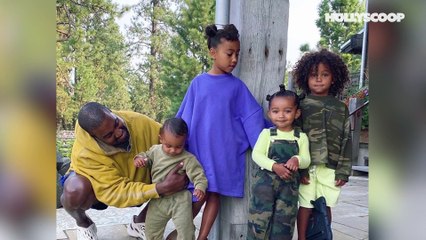 Kim Kardashian Shares Photo of Kanye West With Their 4 Kids: 'How Did I Get So Lucky?'