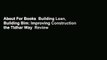 About For Books  Building Lean, Building Bim: Improving Construction the Tidhar Way  Review