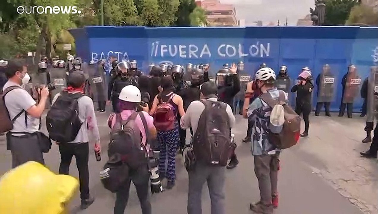 Mexiko-Stadt: Columbus-Tag ohne Columbus-Statue, dafür mit Protesten