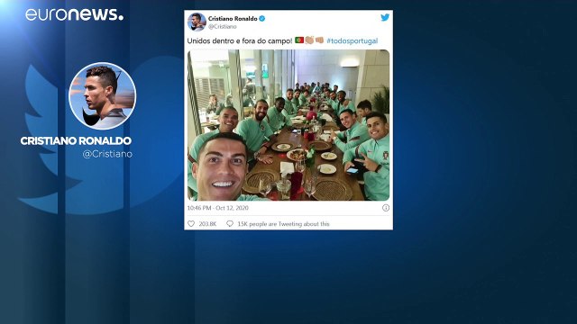 النجم البرتغالي كريستيانو رونالدو مصاب بفيروس كورونا
