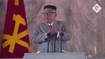 Kim Jong-un appears to cry in emotional military parade speech
