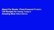 About For Books  Plant-Powered Protein: 125 Recipes for Using Today's Amazing Meat Alternatives