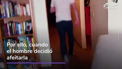 La tierna reacción de una bebé al ver que su papá se quitó la barba