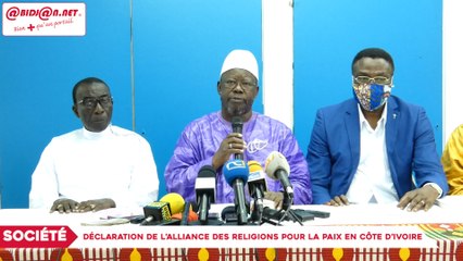 Point de presse de l'alliance des religions pour la paix en Côte d'Ivoire
