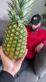 Il vous montre une astuce incroyable pour manger un ananas facilement