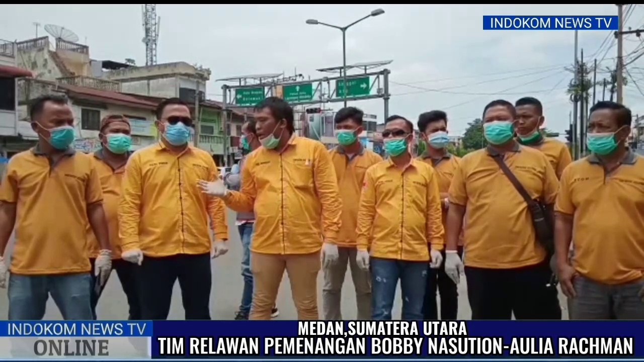 Cegah Covid 19 ,Tim Relawan Bonar Bagikan Masker di Kota Medan