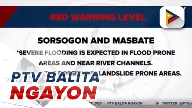 #PTVBalitaNgayon | Rainfall warning, itinaas sa ilang lugar na apektado ng TD #OfelPh