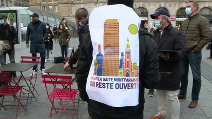 Bars, restaurants et salles de sport manifestent "pour leur survie" gare Saint-Lazare
