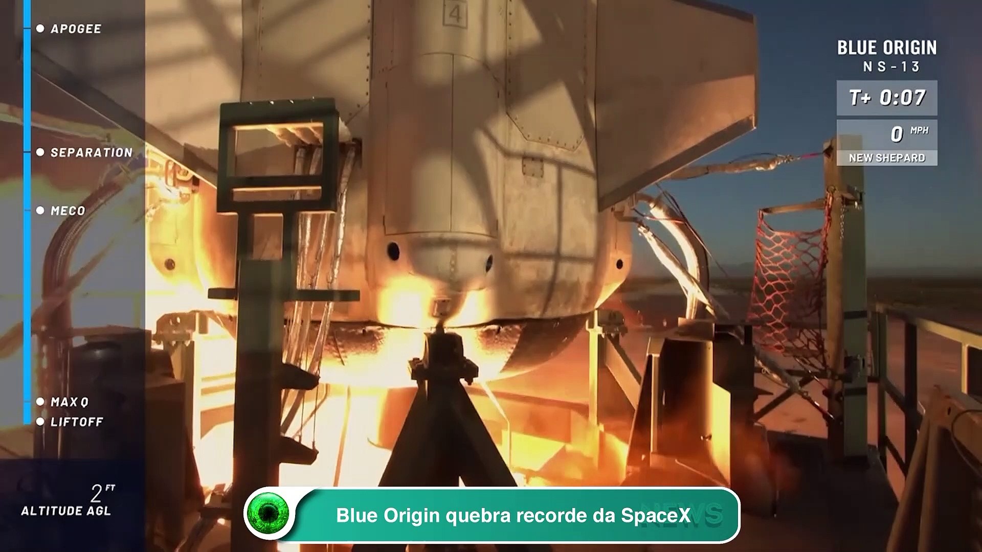 Blue Origin quebra recorde da SpaceX