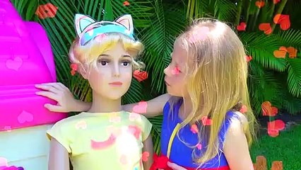 Nastya and her girlfriend get together for a date in identical dresses.