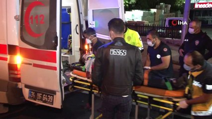 E-5’te kontrolü kaybeden motosiklet sürücüsü bariyerlere çarptı