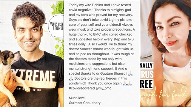 Small Screen Stars Gurmeet Choudhary And Debina Bonnerjee Tests COVID Negative