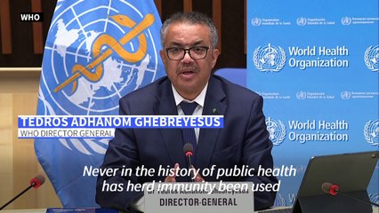 Letting COVID-19 'run free' with eye to herd immunity 'unethical': WHO chief