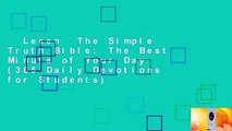 Lesen  The Simple Truth Bible: The Best Minute of Your Day (365 Daily Devotions for Students)
