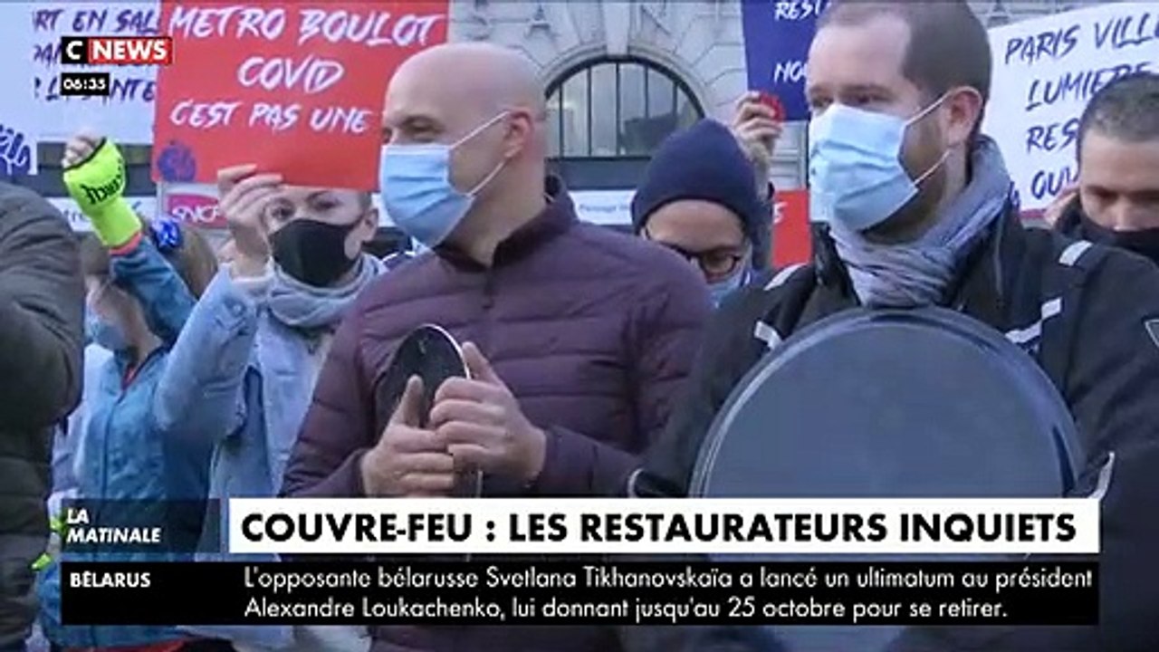 Coronavirus - La crainte d'un couvre-feu qui pourrait être annoncé ce soir pousse les restaurateurs et patrons de salles de sport dans la rue